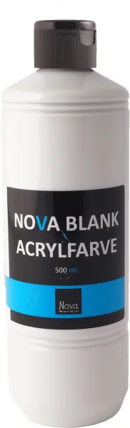 Nova akrylmaling blank 500 ml. Hvid